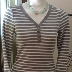 Faded Glory Striped Henley